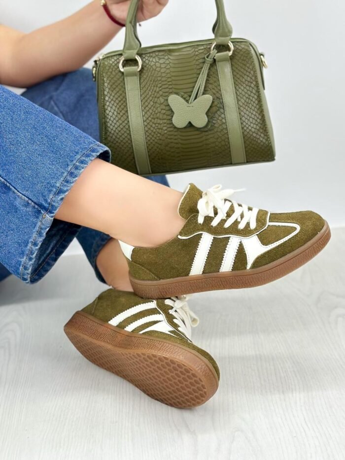 TENIS VERDE OLIVA 717