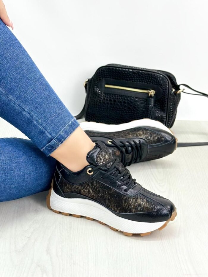 TENIS NEGROS POR PRINT 615 - Image 2