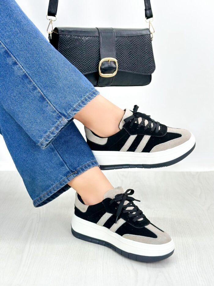 TENIS NEGRO POR BEIGE 699 - Image 2