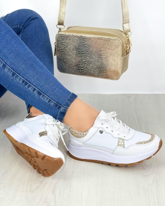 TENIS BLANCO X DORADO 640 SHARITH