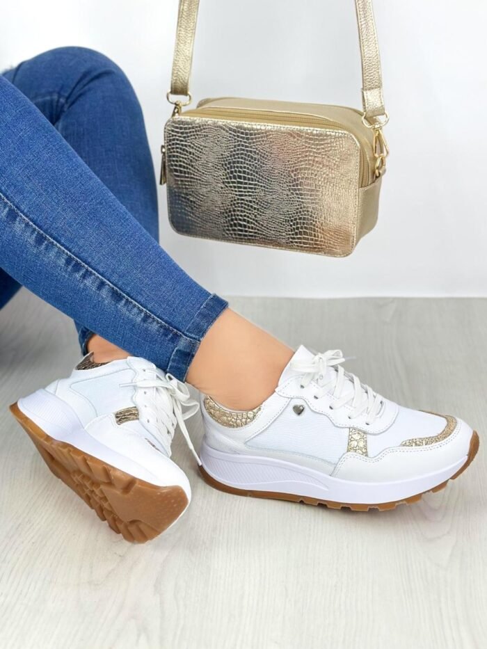 TENIS BLANCO X DORADO 640 SHARITH