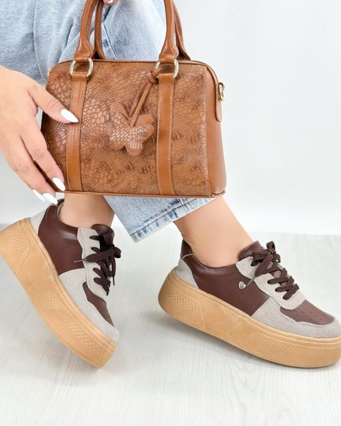 TENIS CUERO CAFE X CARNAZA 721