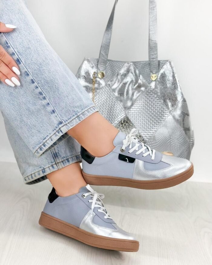 TENIS PLATA X AZUL i-2049