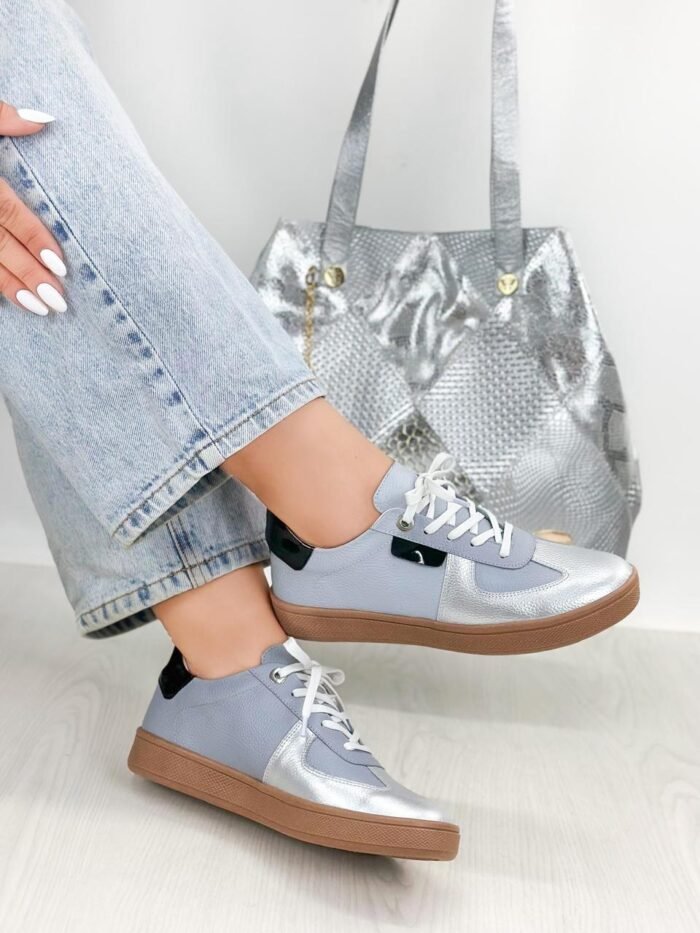 TENIS PLATA X AZUL i-2049