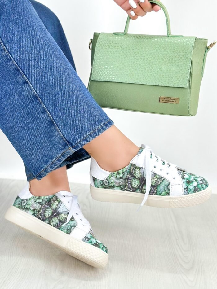 TENIS ZAMBA VERDE MARIPOSA
