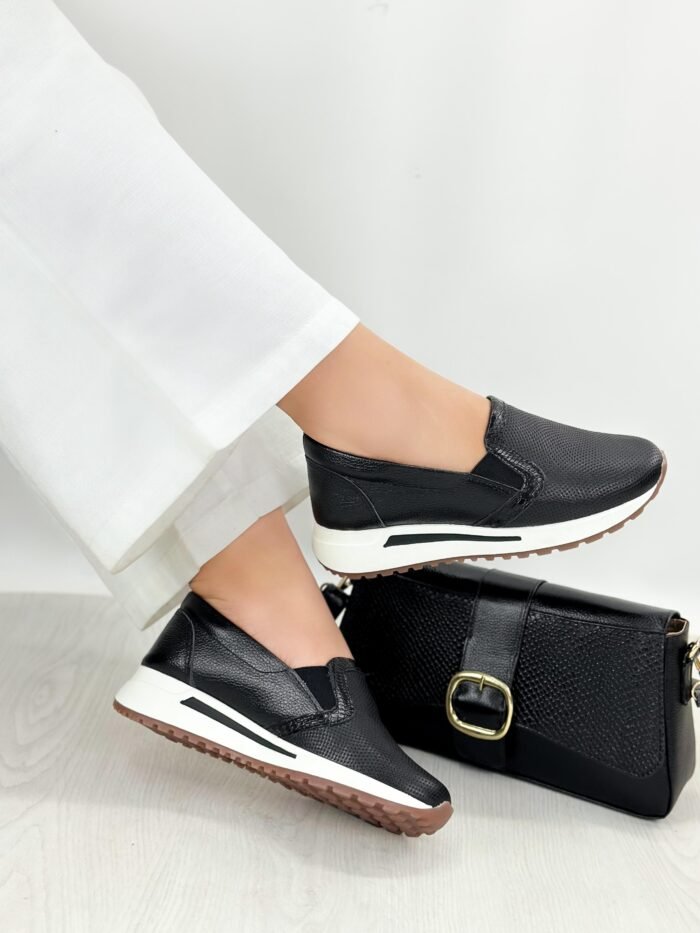 TENIS NEGRO CUERO 715