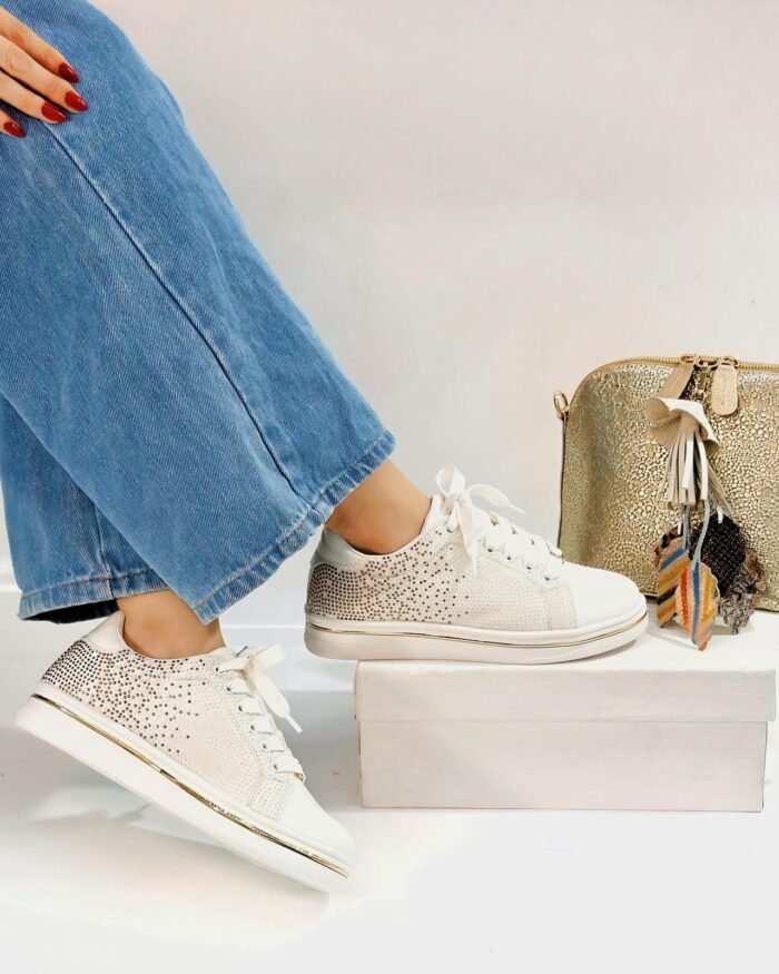 TENIS BRILLOS BLANCO