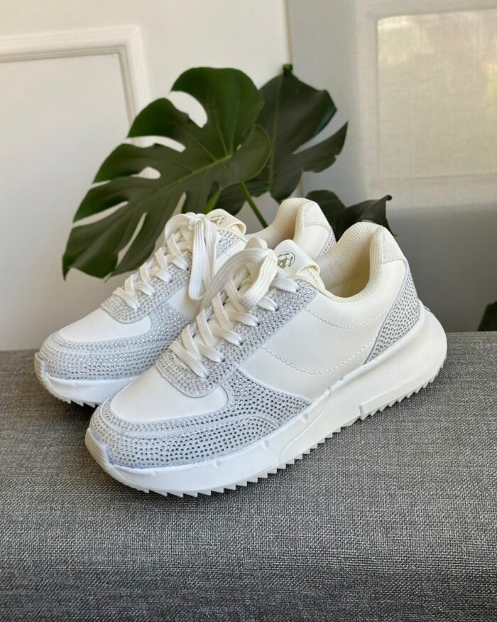 BEIGE X BRILLO BLANCO SINTÉTICO